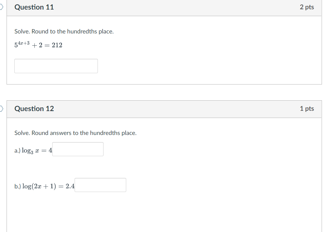 Question 1 2 pts Fully Simplify. Use equation