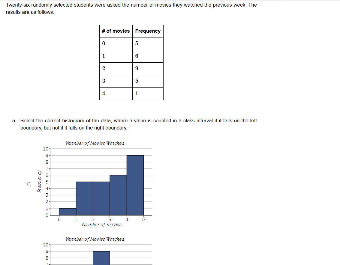 Twentysix randomly selected students were asked