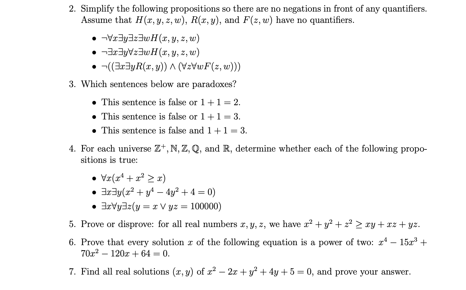 Can anyone pick and do 4 problems (of their