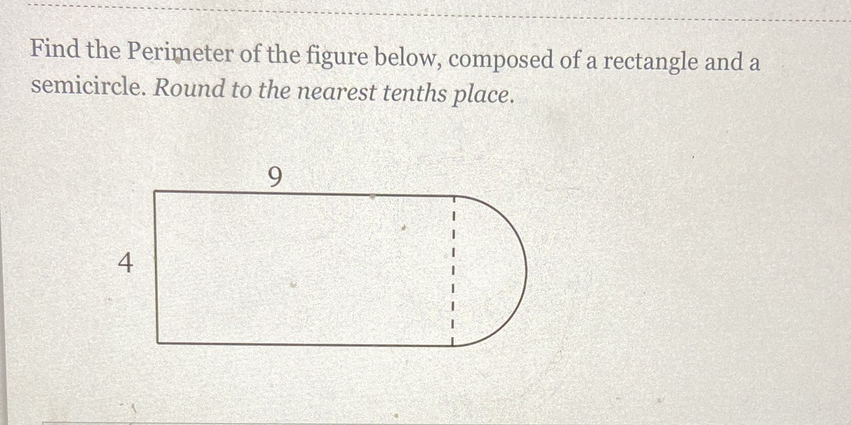 Find the Perimeter of the figure below, composed
