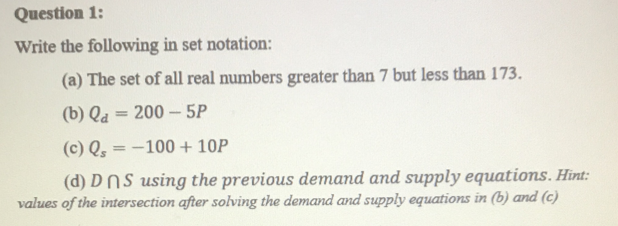 Please show all work Question 1: Write the