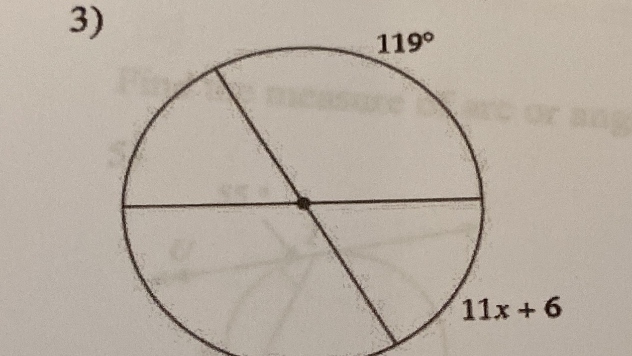 Solve for X. Assume that lines which appear to be