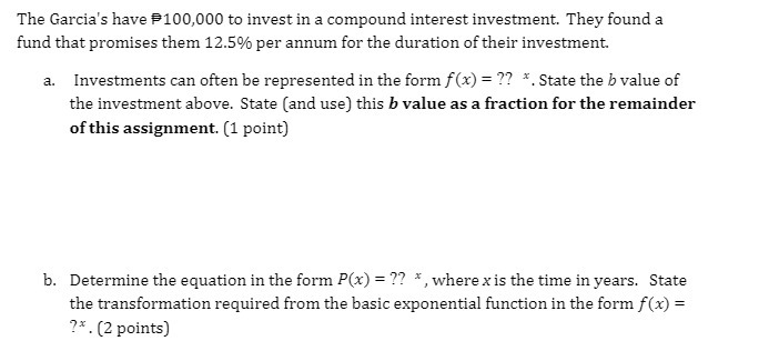 The Garcia's have 191130.343!) to invest in