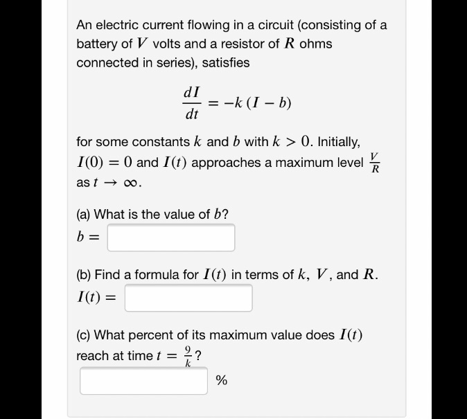 An electric current flowing in a circuit