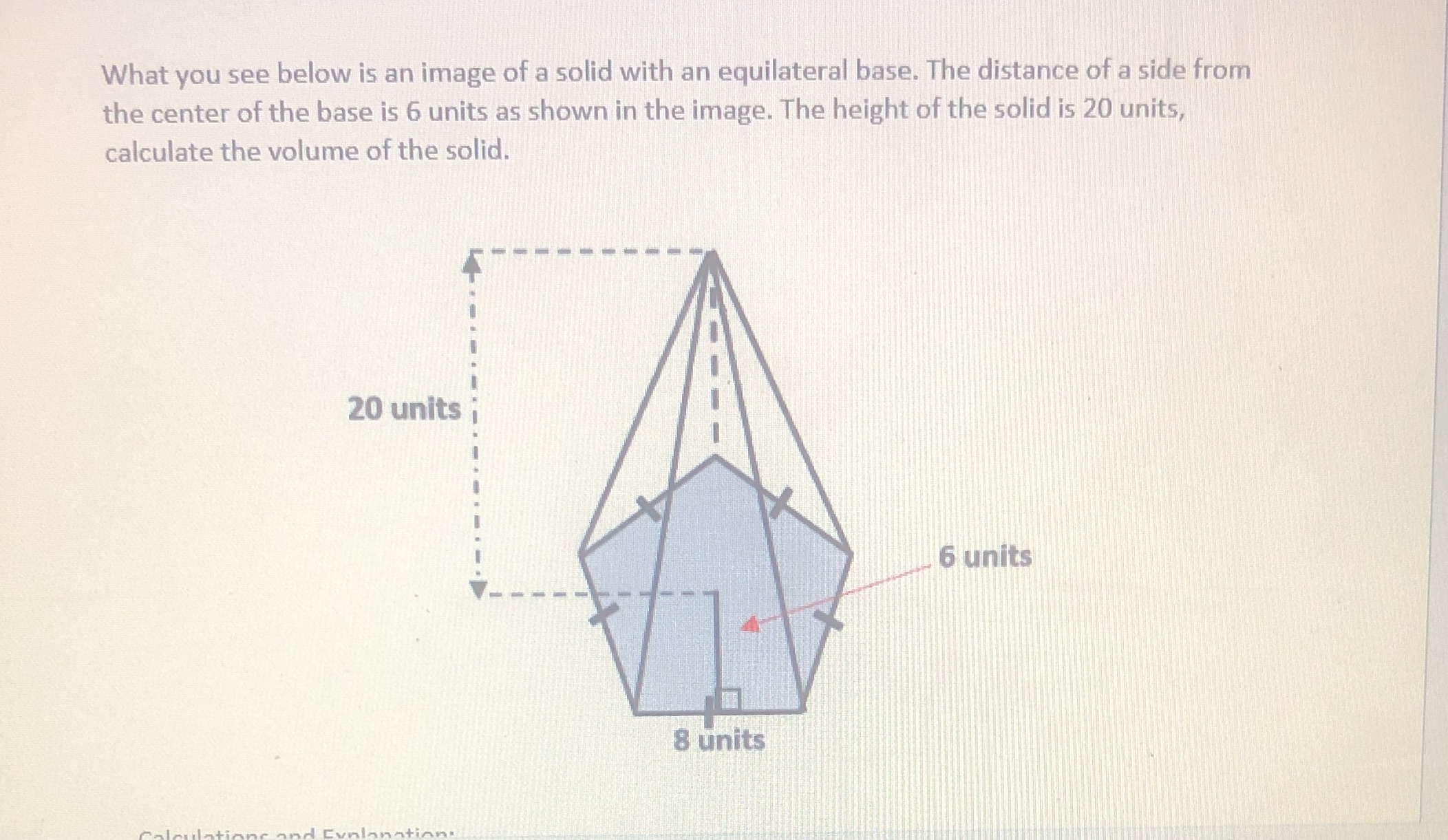 What is the volume? Calculations & Explanations