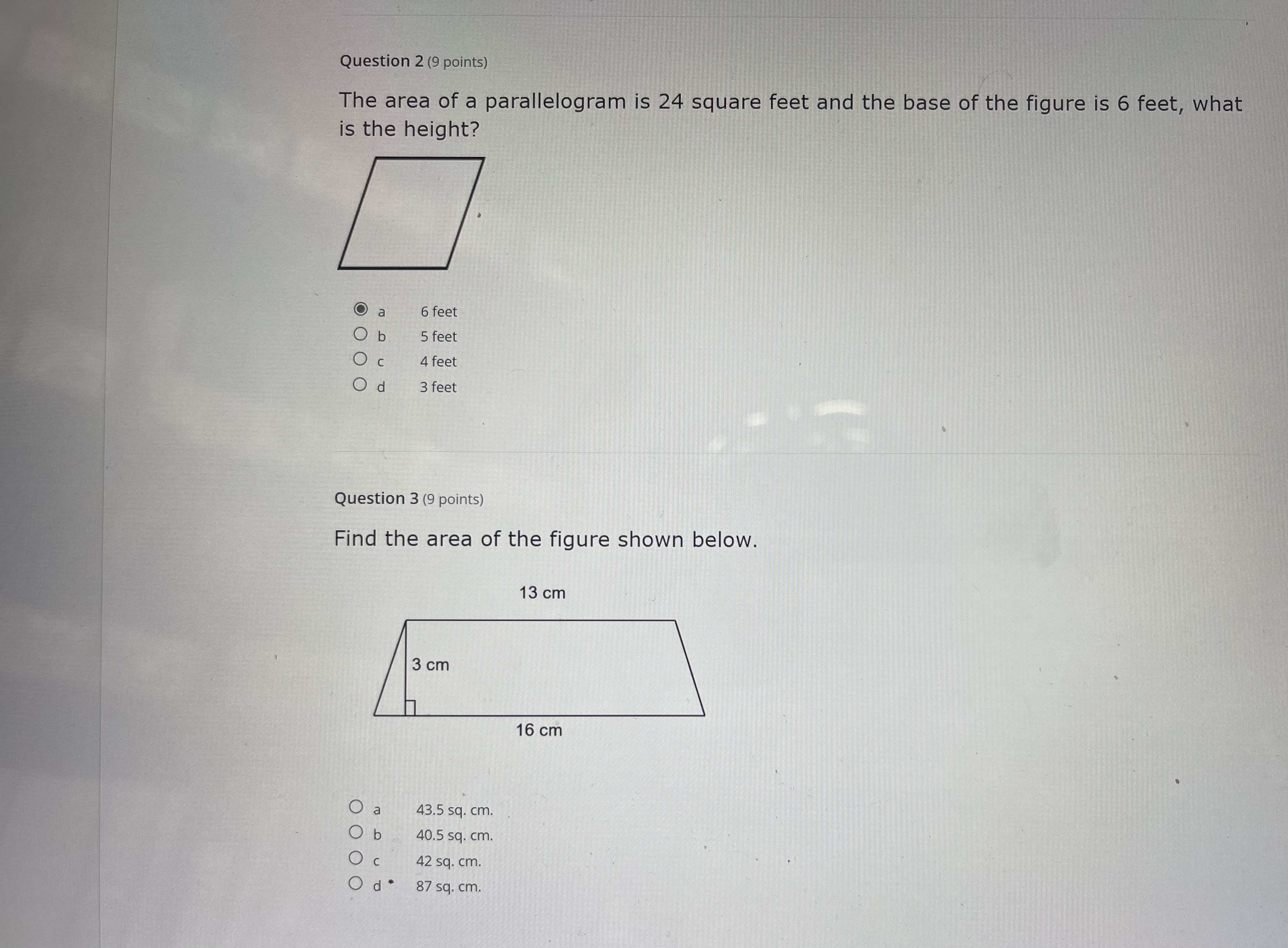Surface Area and Composites 15 5 16 The total