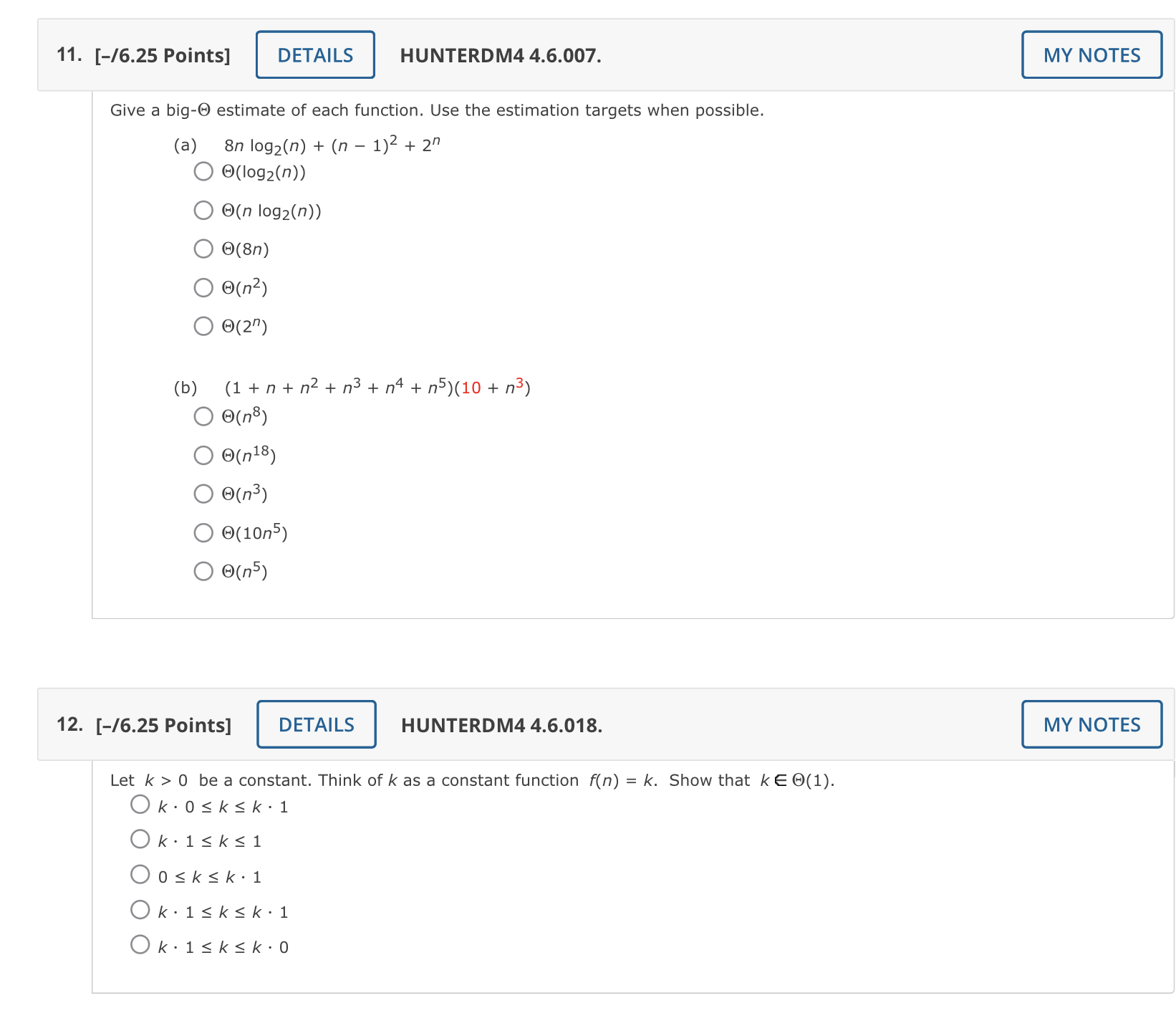 11. [-/6.25 Points] DETAILS HUNTERDM4 4.6.007. MY