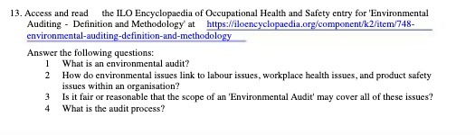 13. Access and read the ILO Encyclopaedia of