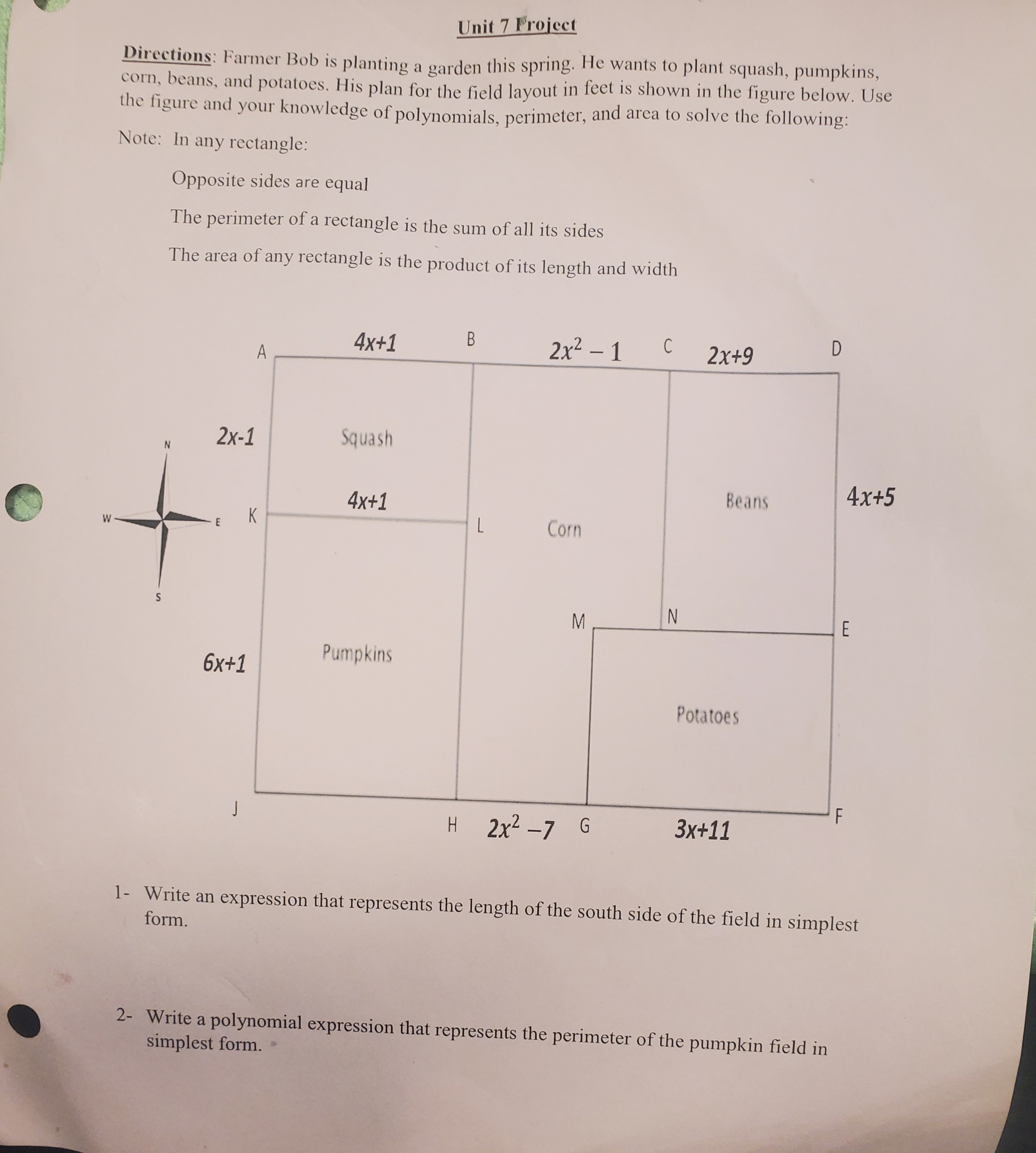 Please give me the answer to this document Unit 7