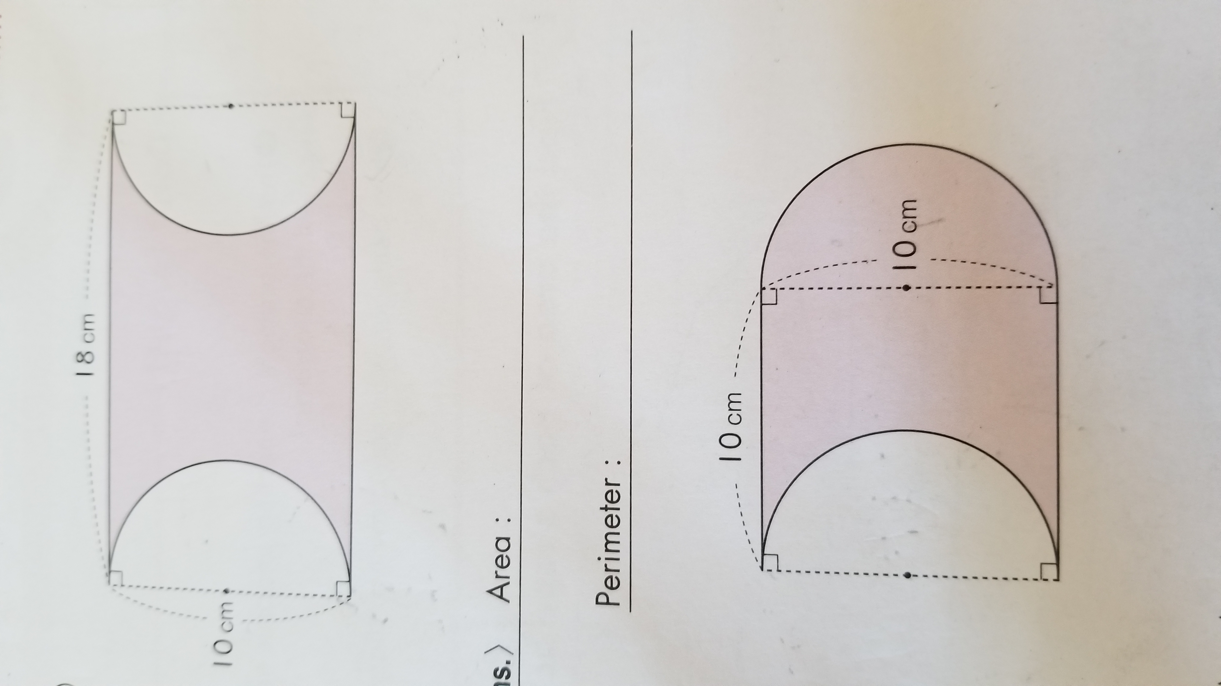 For this two figures I need to find a perimeter