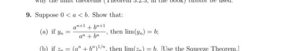 no need to do part b 9. Suppose 0 < a