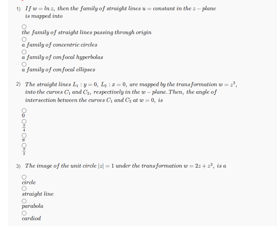 1) I f is : ln 2, then the family of straight