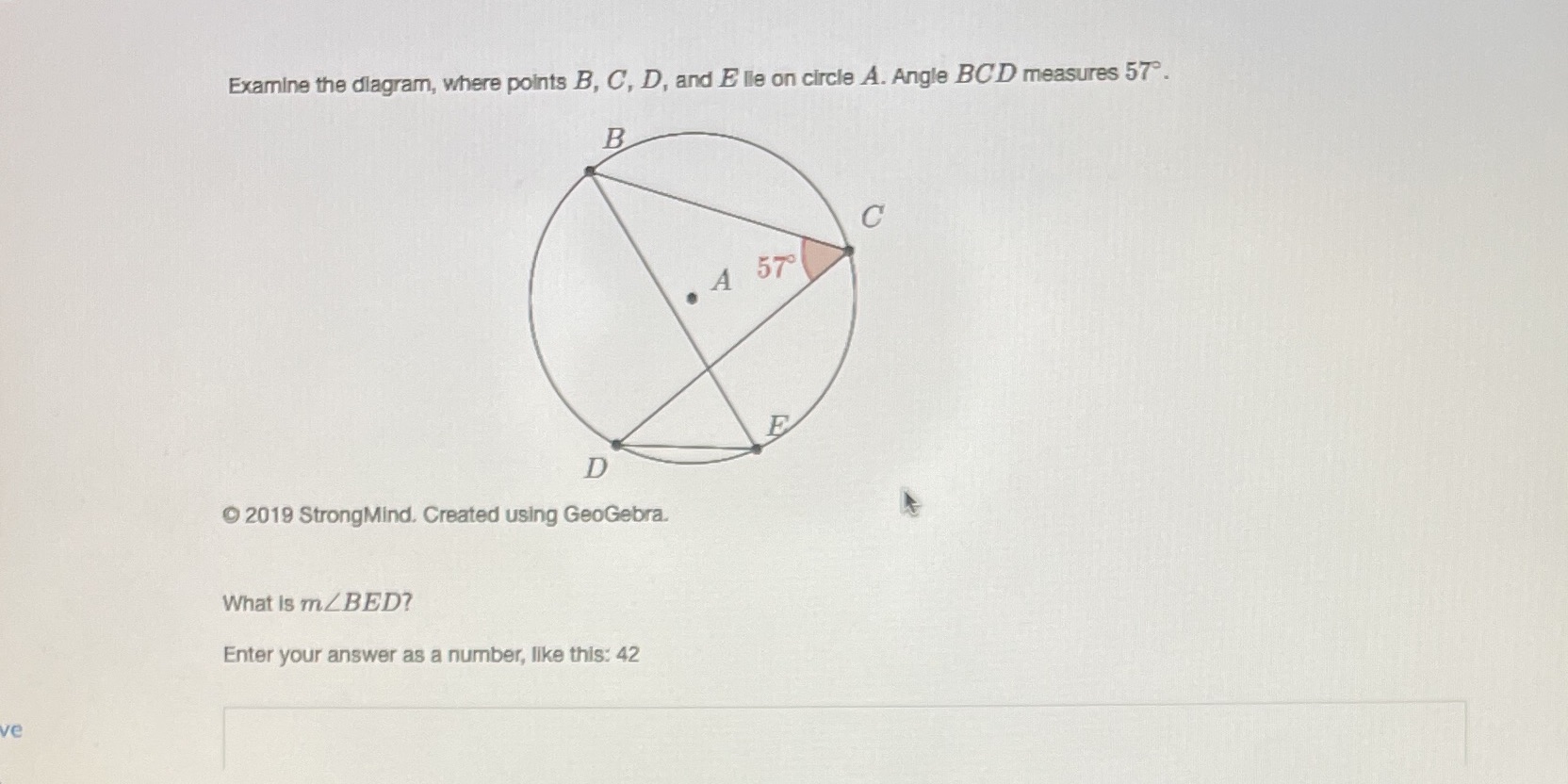 Examine the diagram, where points B, C, D, and E