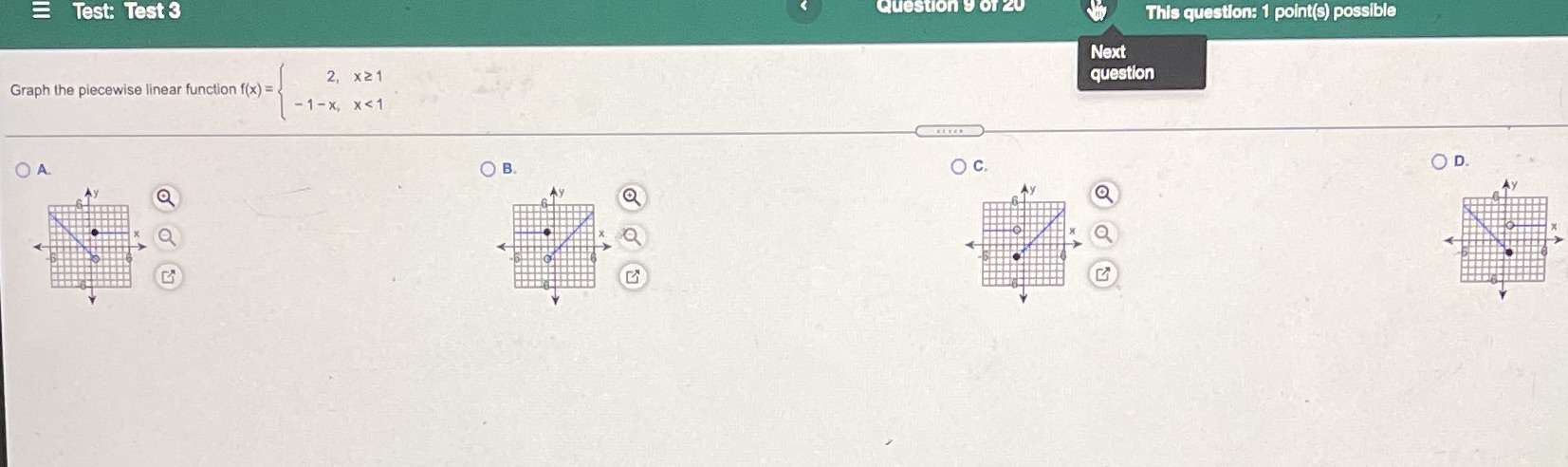 Test: Test 3 Question 9 Of 20 This question: 1