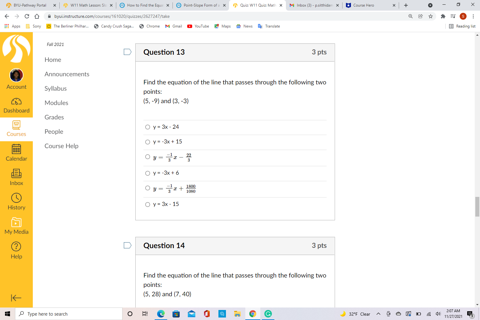BYU-Pathway Portal x |W11 Math Lesson: Slo X |