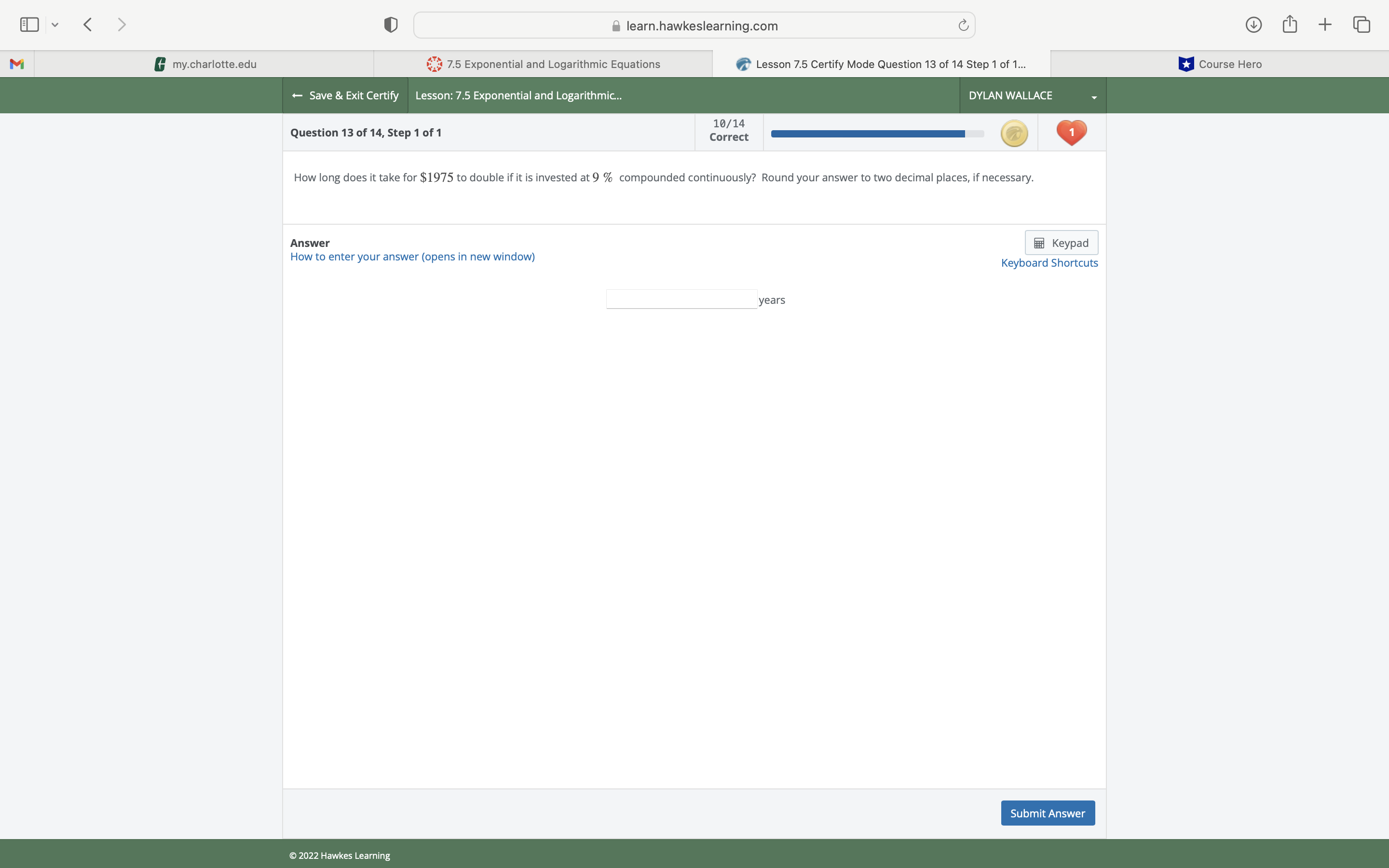 v learn.hawkeslearning.com C + M f