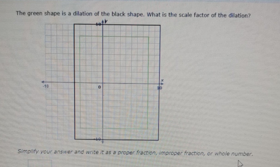 dilation scale factor and classification The