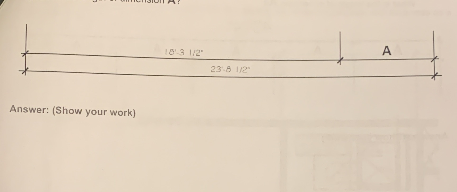 What is length of dimension of A \f