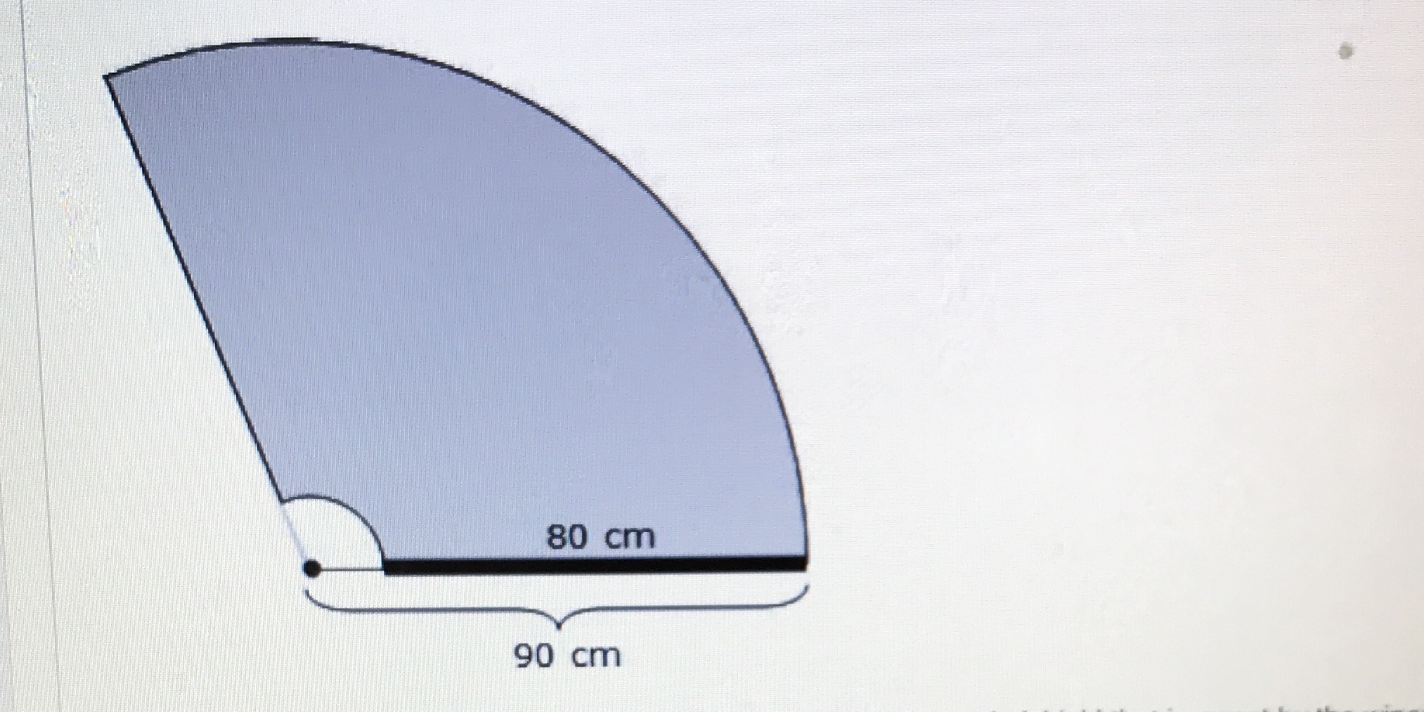 On a truck window shield wiper is 80 cm Long and