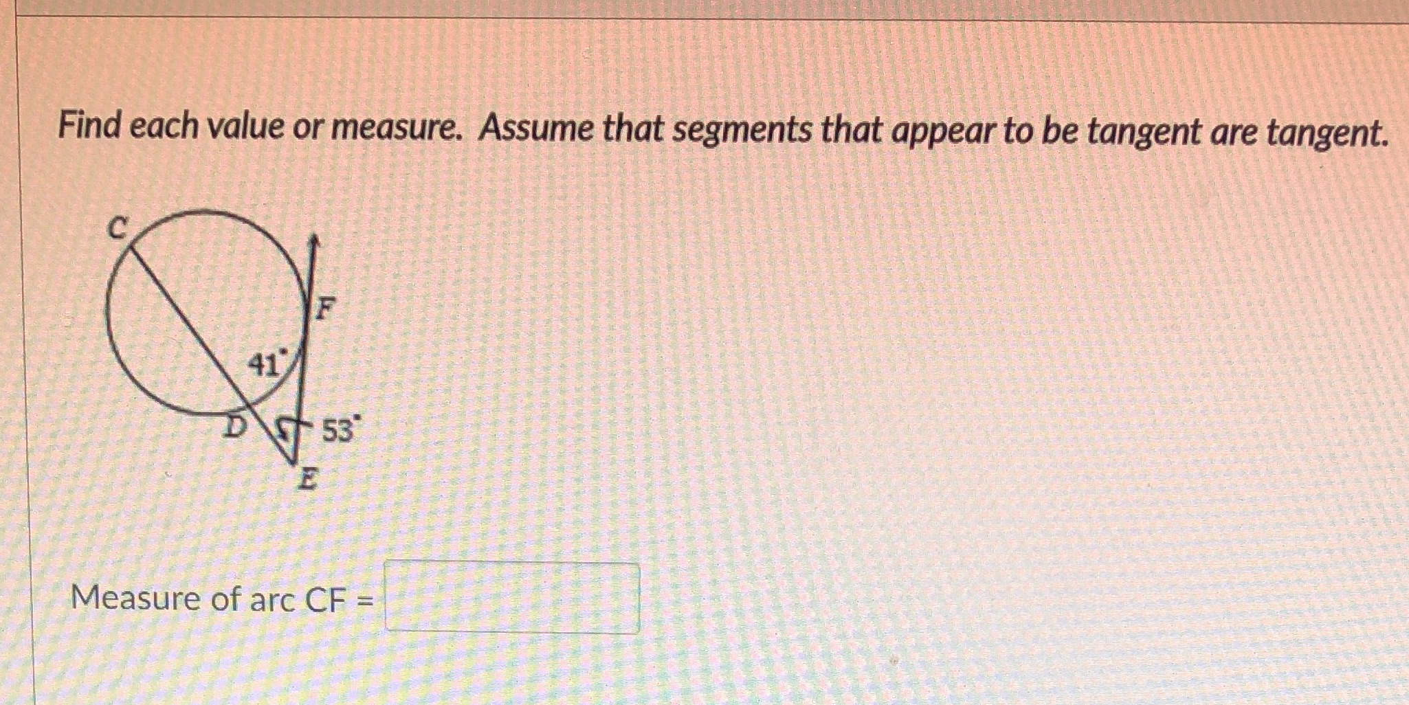 Find each value or measure. Assume that segments