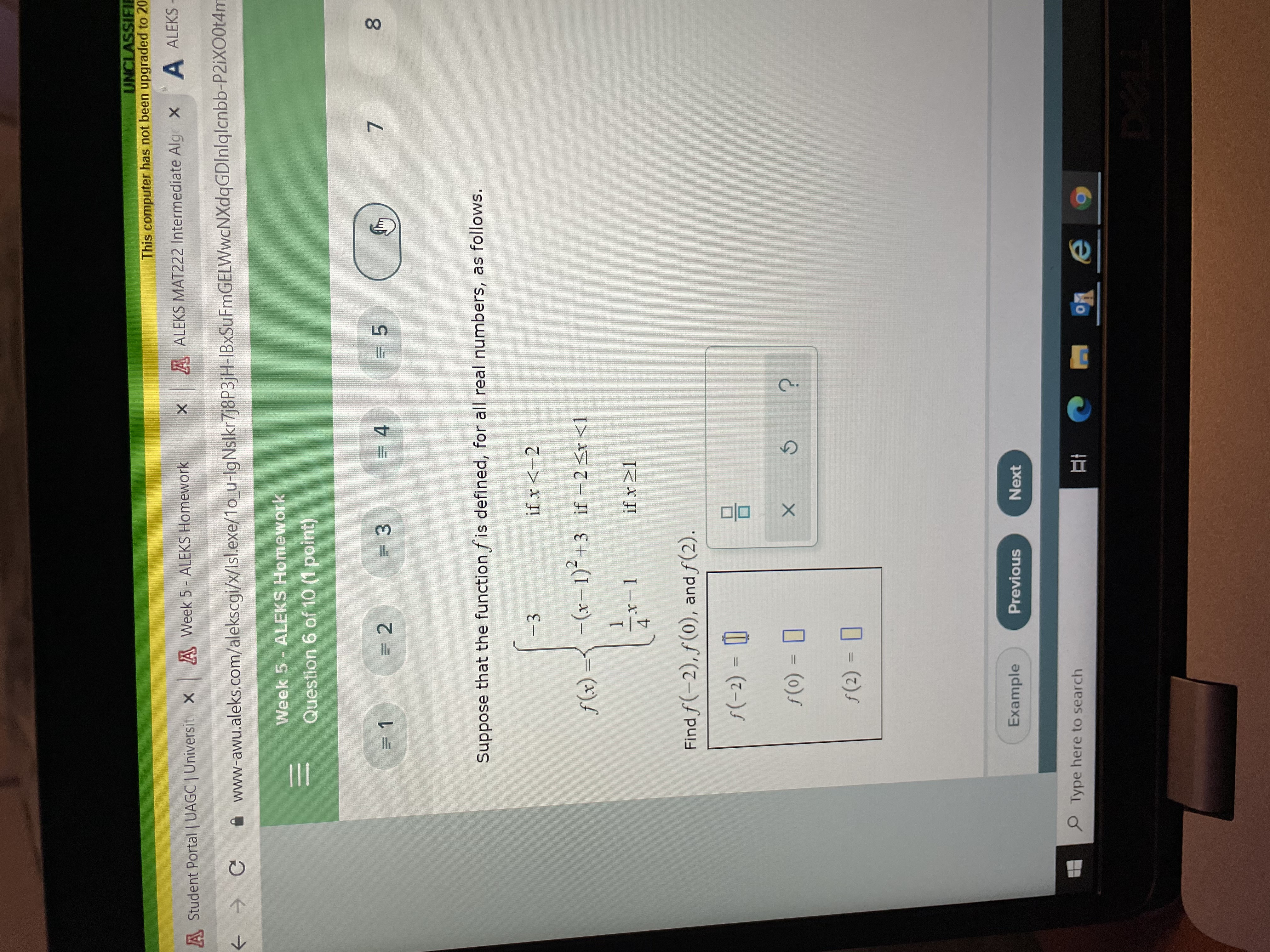 UNCLASSIF This computer has not been upgraded to