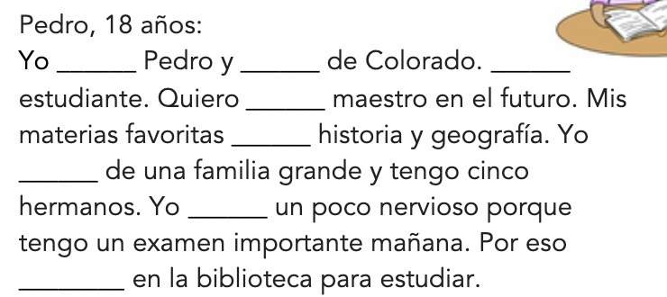 Pedro, 18 anos: Yo Pedro y de Colorado.