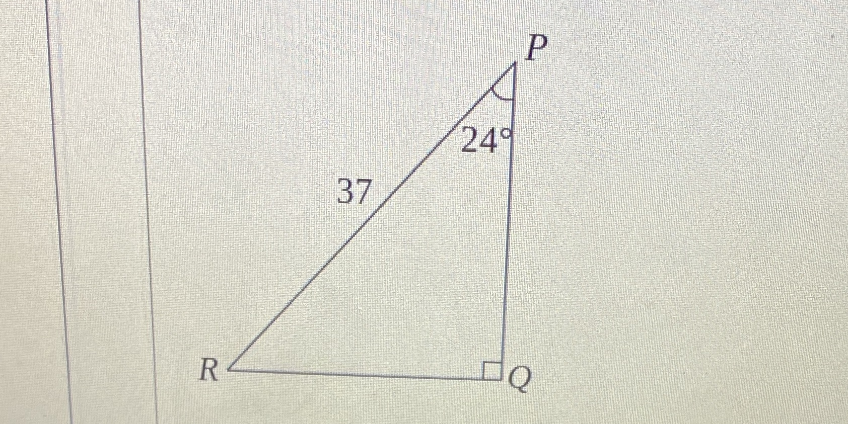 Identify QR rounded to the nearest tenth. \f