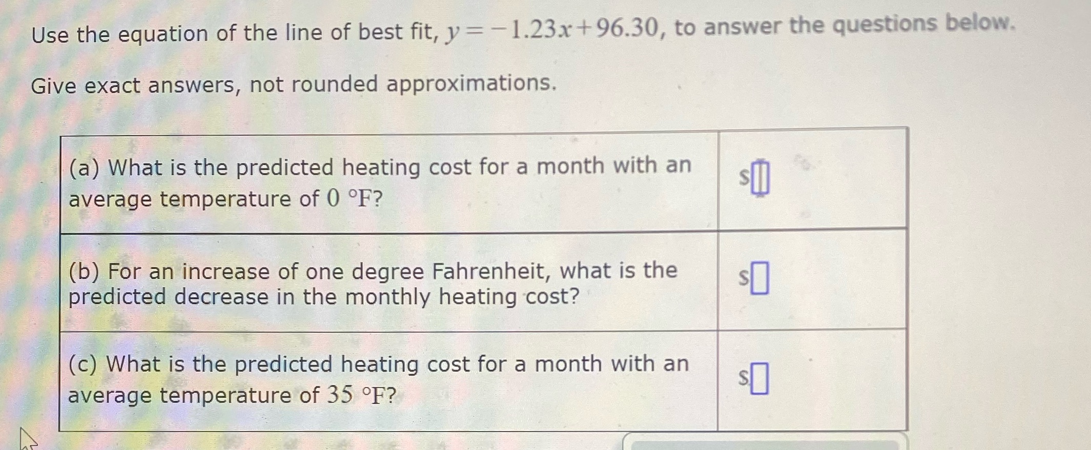 May I get some help Use the equation of the line