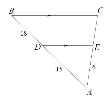 Identify the length ofEC. \f