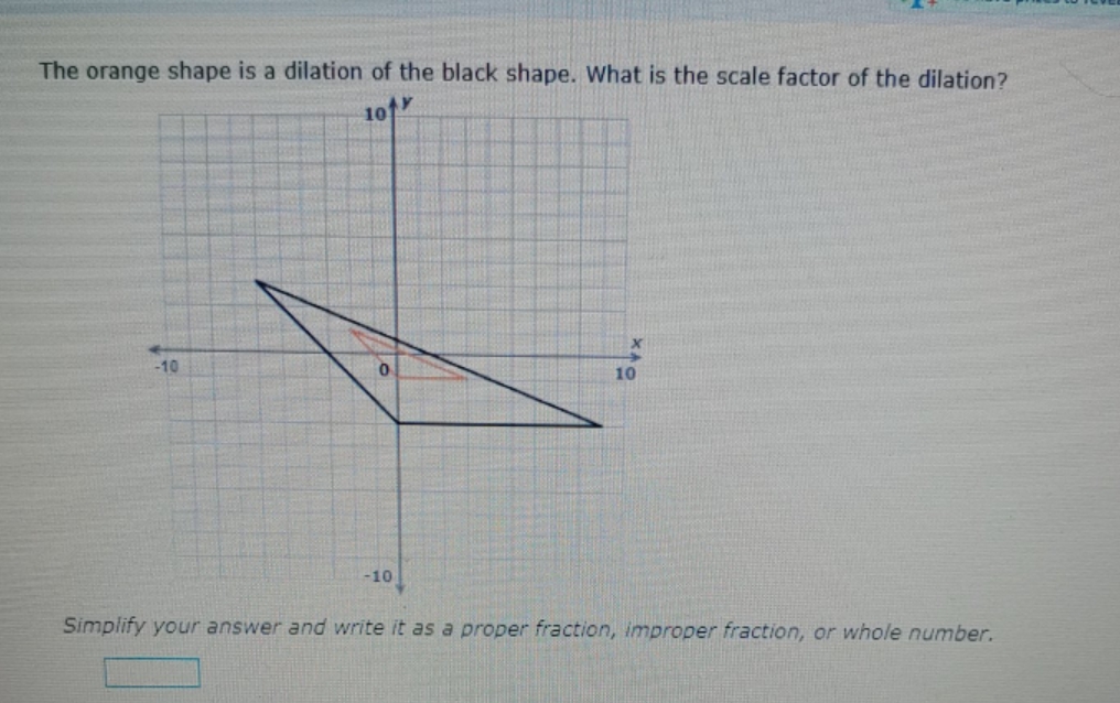 dilations: scale factor and classification The