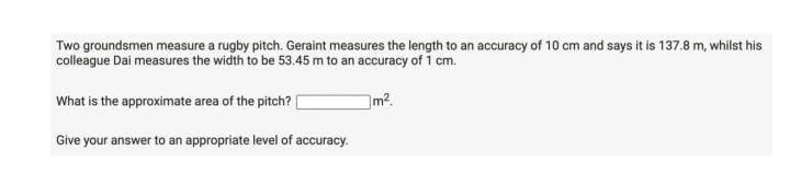 Two groundsmen measure a rugby pitch, Geraint