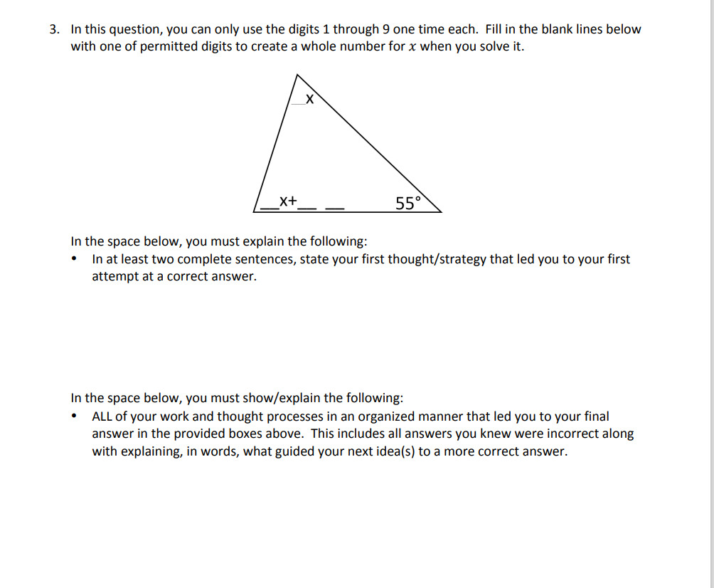 3. In this question, you can only use the digits