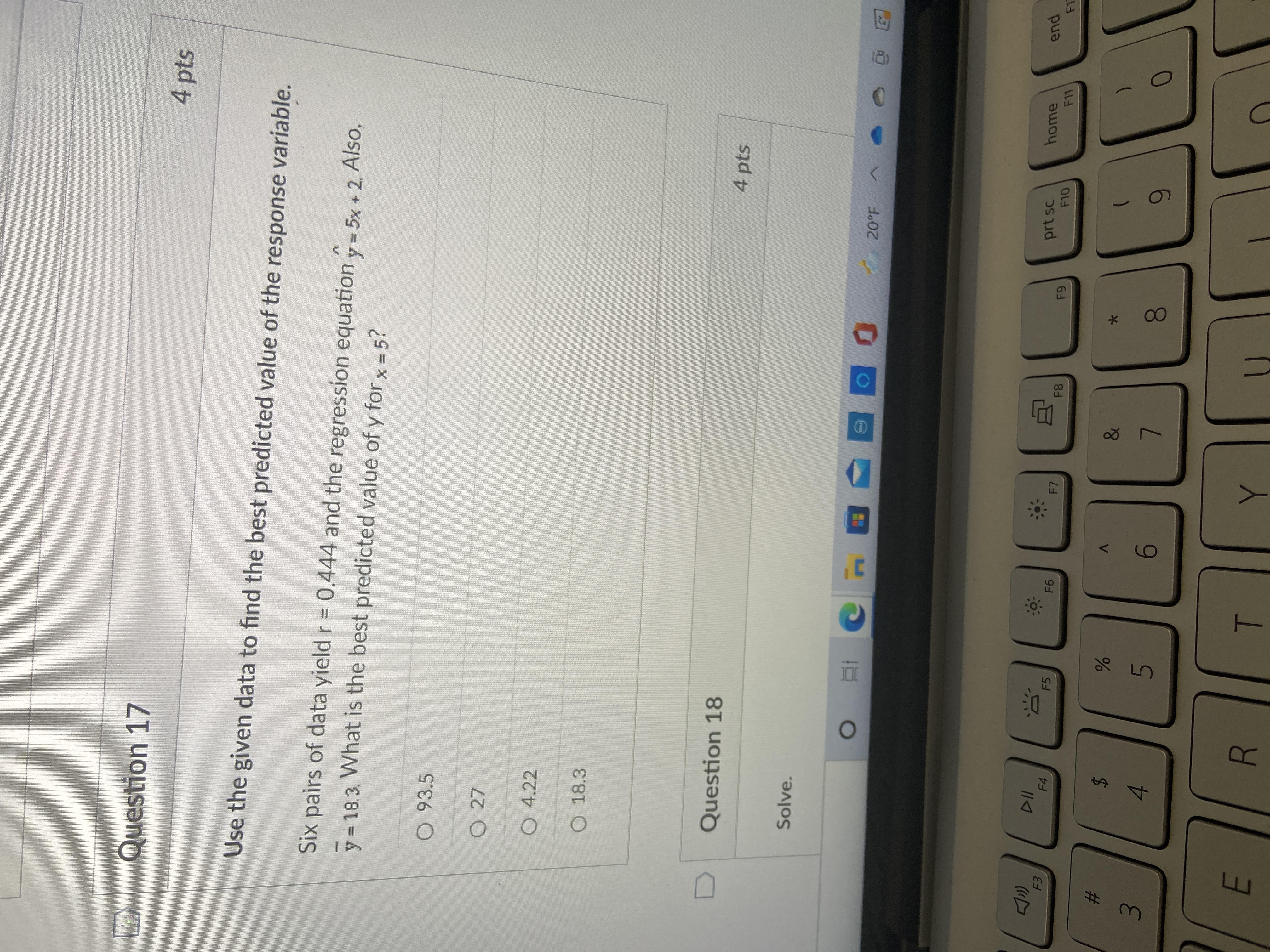 Question 12 4 p Solve. A school has just