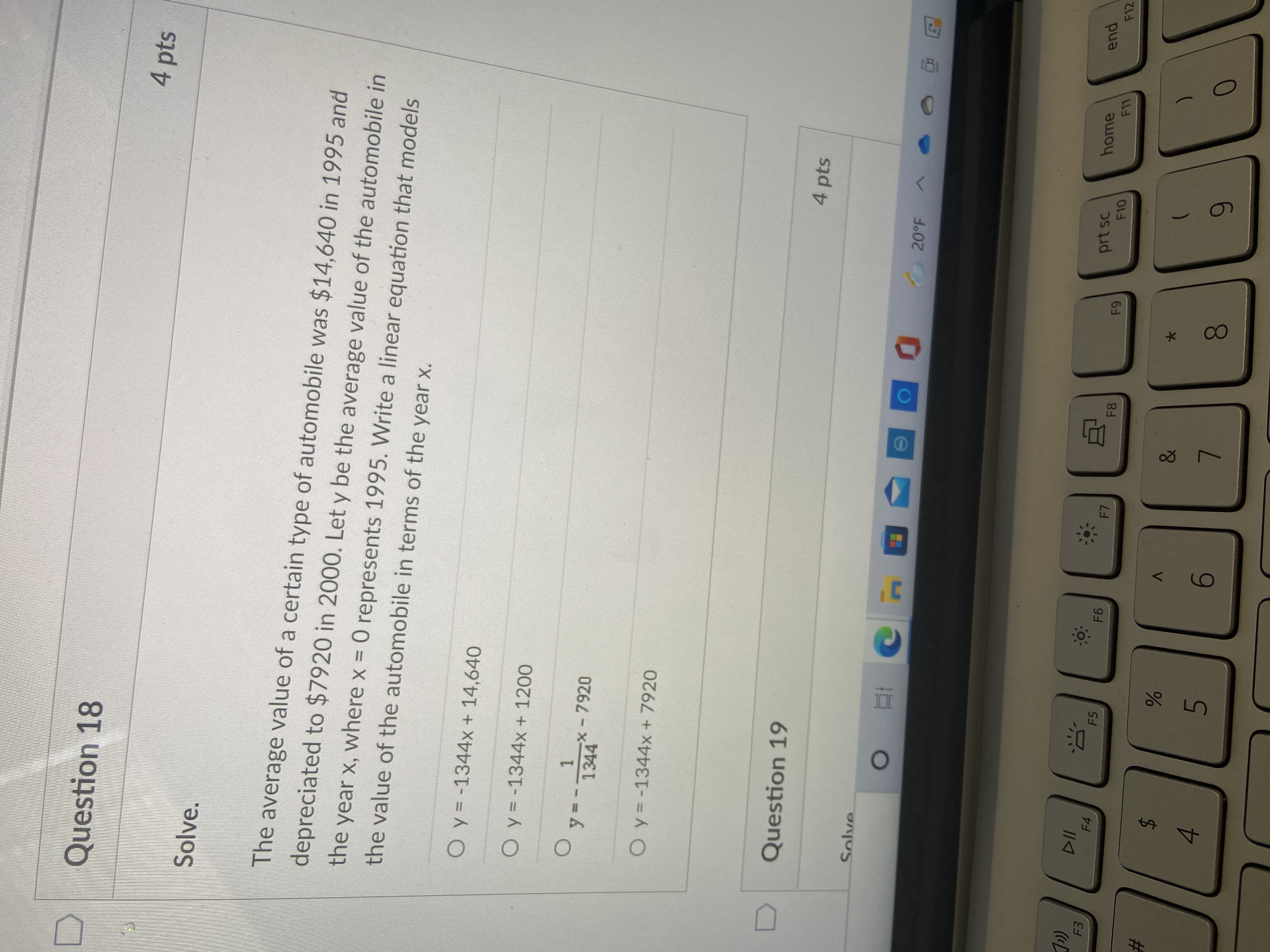 Question 12 4 p Solve. A school has just