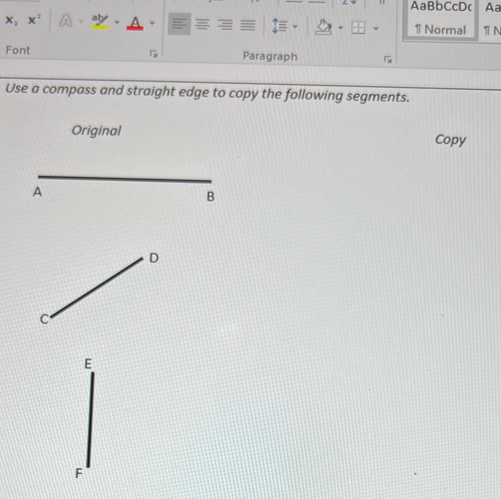 AaBbCcDC Aa X xz A aly 1 Normal Font Paragraph