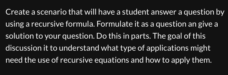 It's for my math 312 basic algebra concept class.