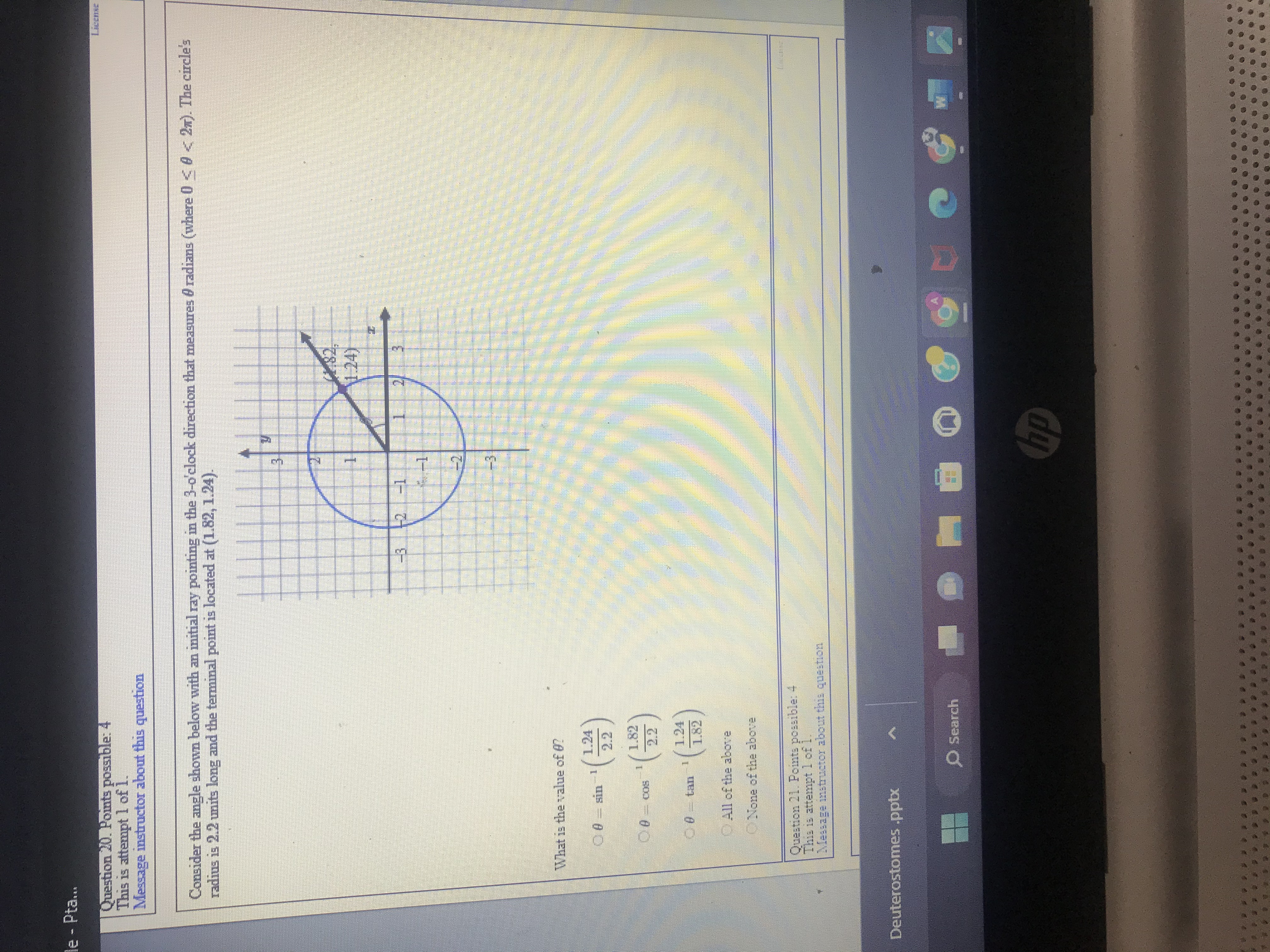 Pta... Question 21. Points possible: 4 License
