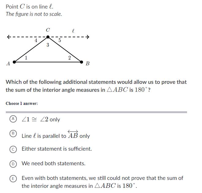 Point C is on line H. The gure is not to scale.