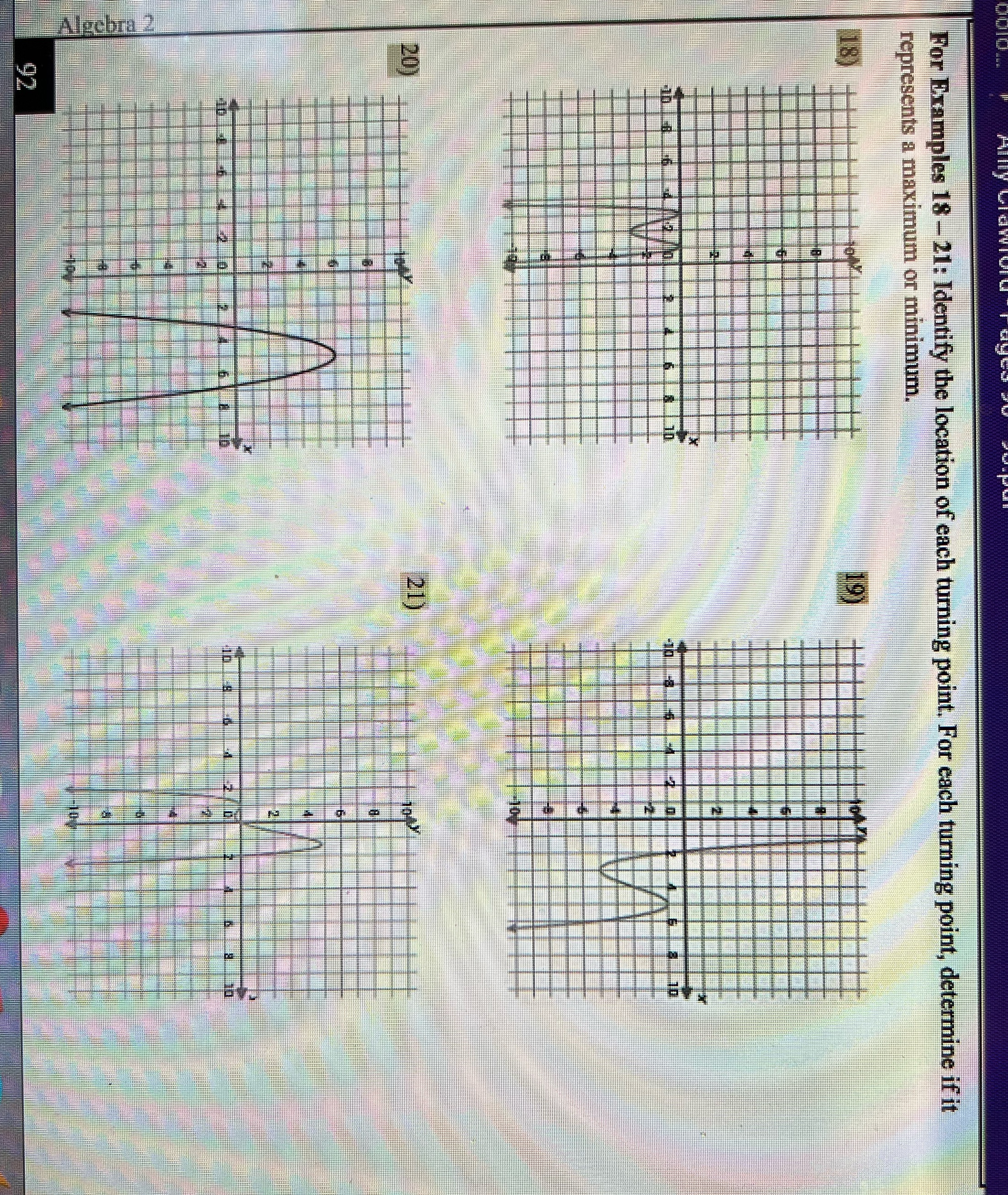 For Examples 18- 21: Identify the location of