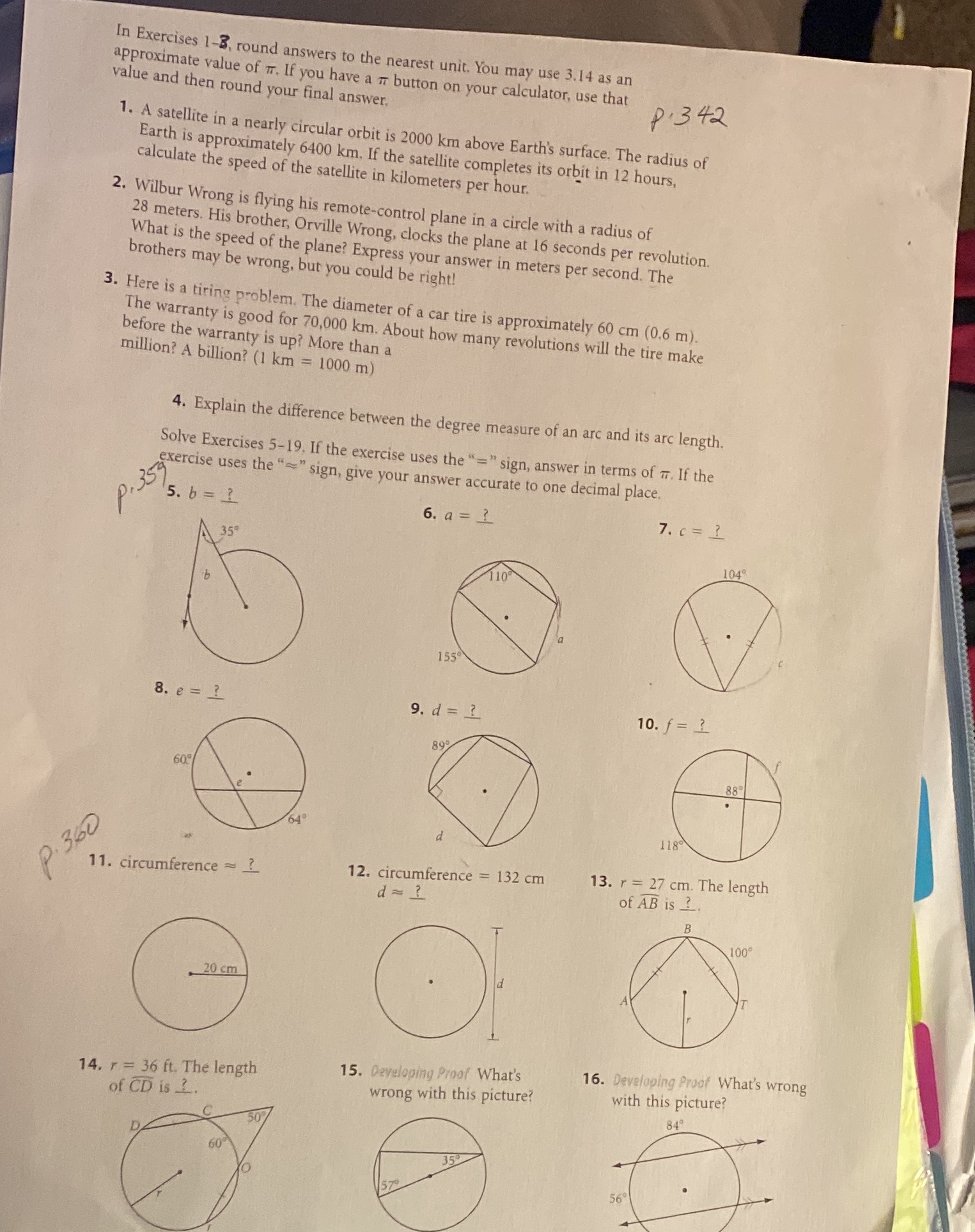 In Exercises 1-3, round answers to the nearest
