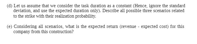 (d) Let us assume that we consider the task
