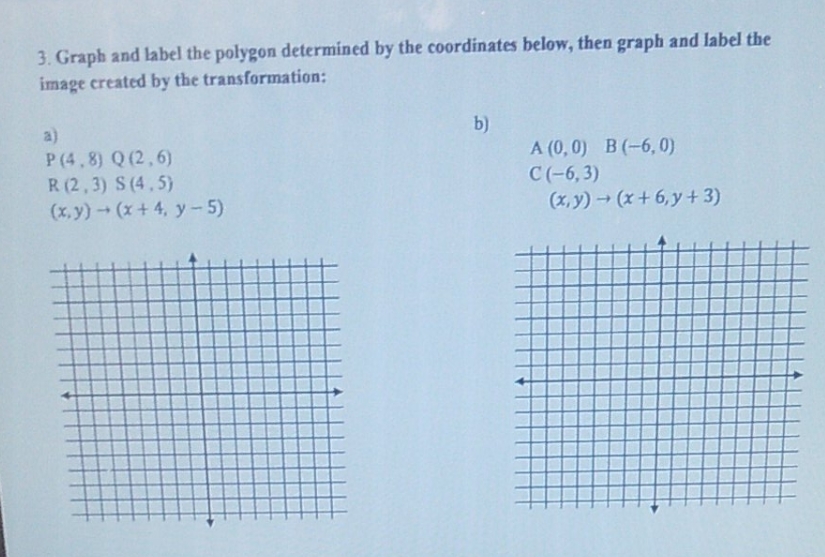 solve this 3. Graph and label the polygon