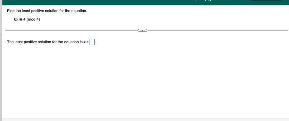 Find the least positive solution for the