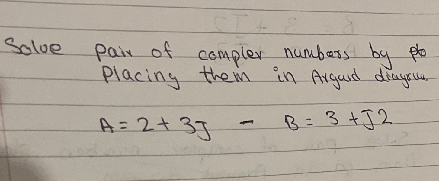 It's A-B Solve pair of complex numbers by pto