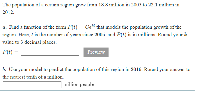 The population of a certain region grew from 18.3