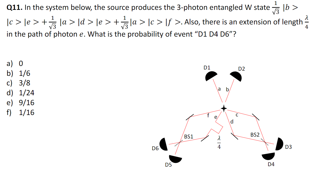 Q11. In the system below, the source produces the