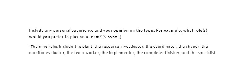 Include any personal experience and your opinion