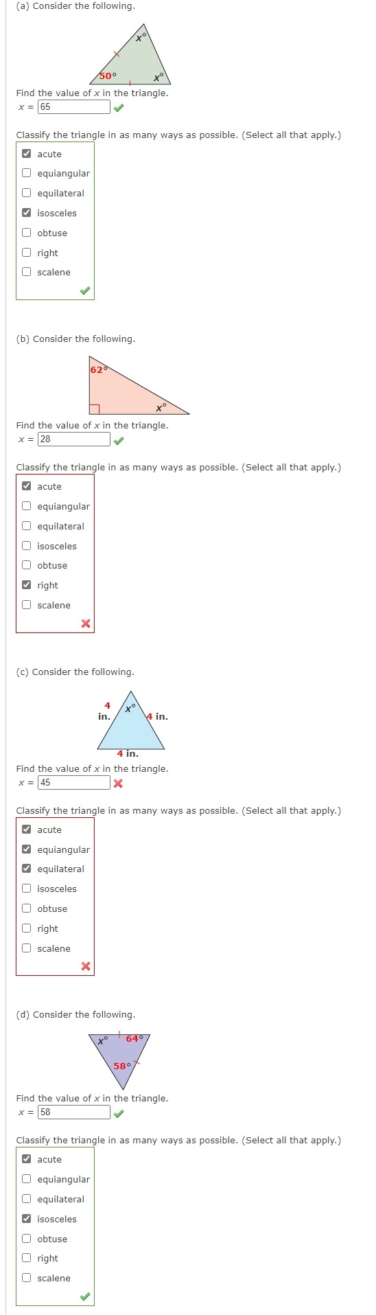 (a) Consider the following. 50 Find the value of