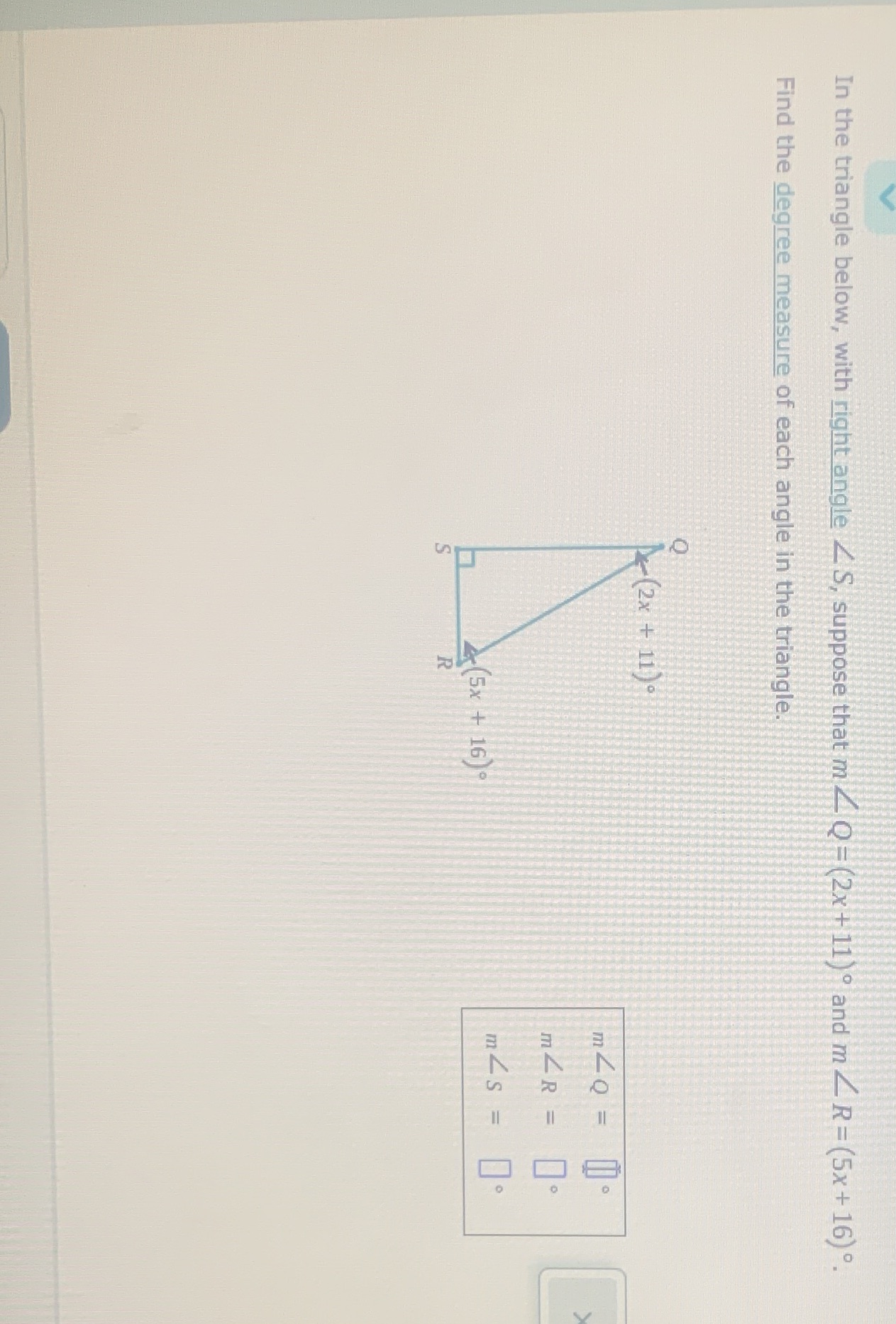Need help to figure this out In the triangle
