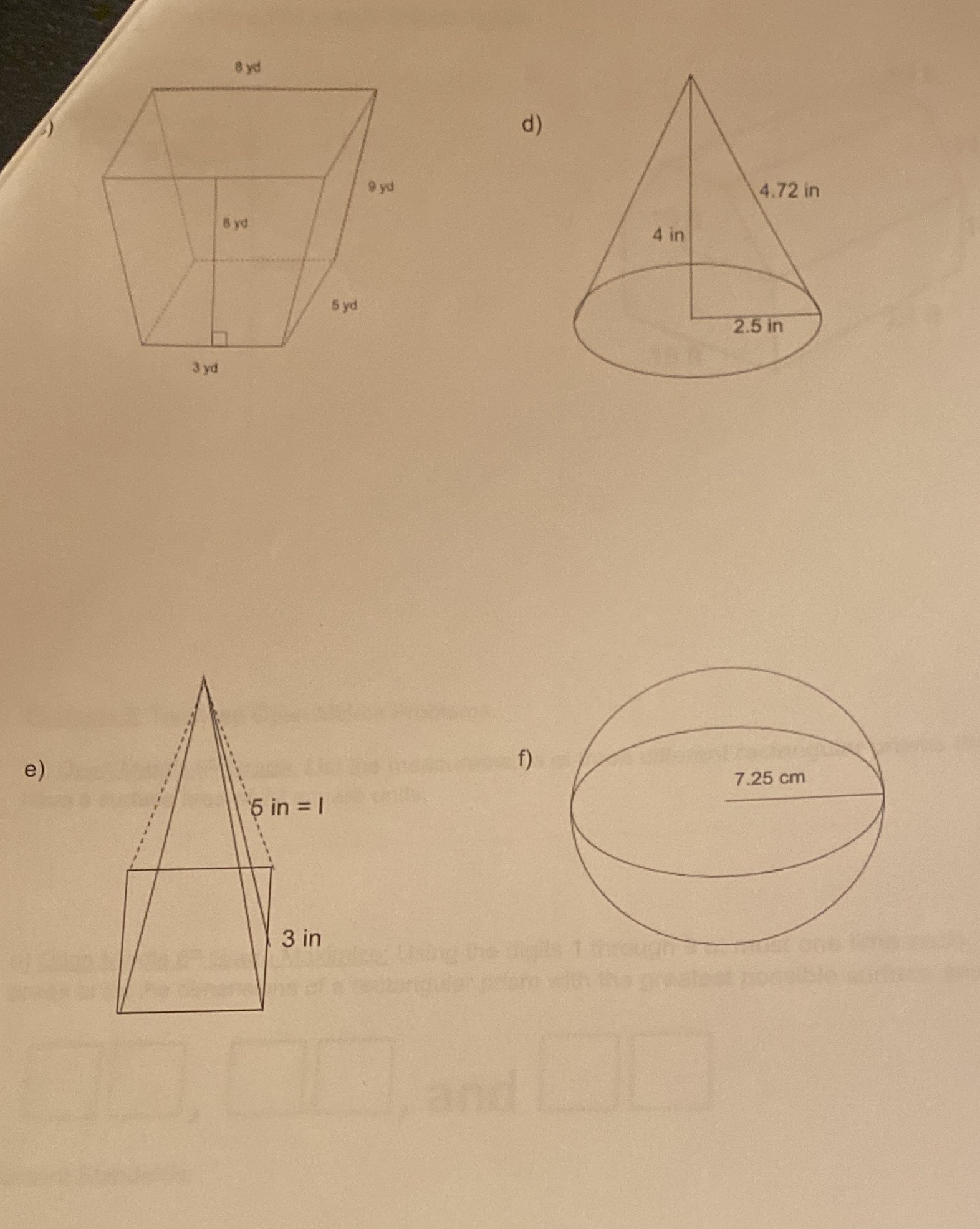 Find the lateral surface area and total surface